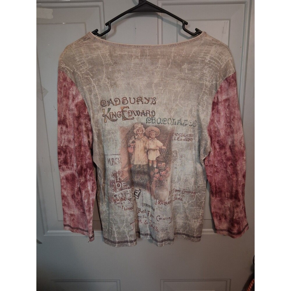 Susan Lawrence Large Cadbury's King Edward Chocolater Graphic Long Sleeve Shirt